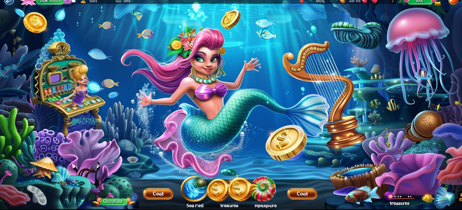 Caça-níqueis de sereia online com tesouros do mar no 35t cassino