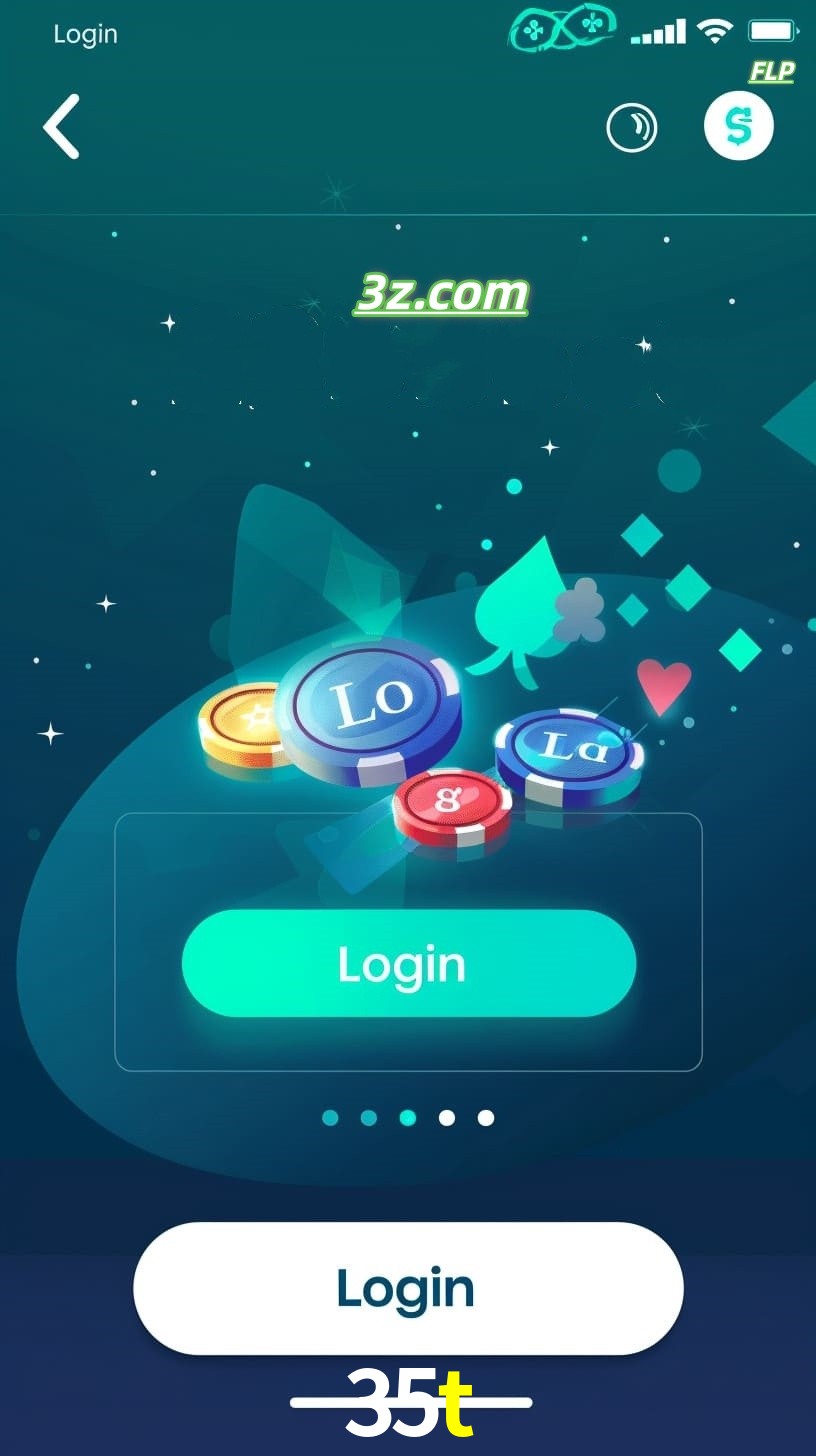 Login no aplicativo de cassino online 35t Brasil com bônus de boas-vindas