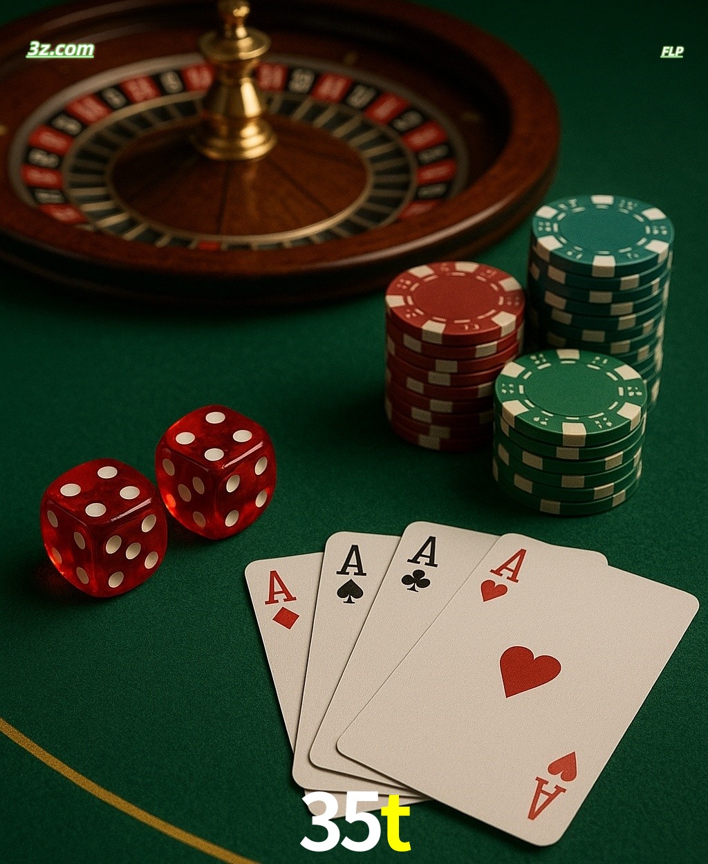 Cassino online 35t com jogos de mesa: roleta, dados, pôquer e fichas